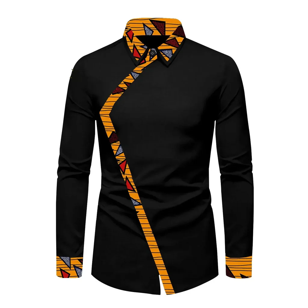 Chemise Africaine Wax Noir